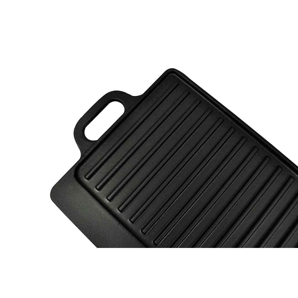Grillplaat Gietijzer Dubbelzijdig 38X23 Cm 2 St