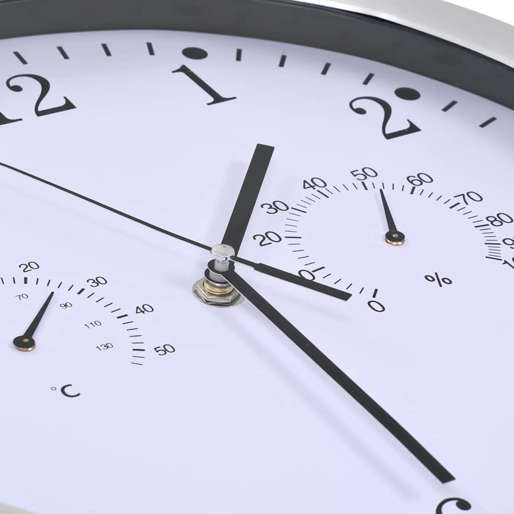 Wandklok Met Quartz-Mechanisme Hygrometer Thermometer 30 Cm