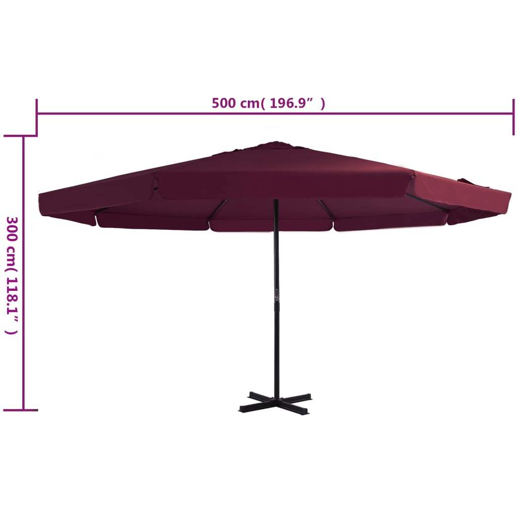 Parasol Met Aluminium Paal