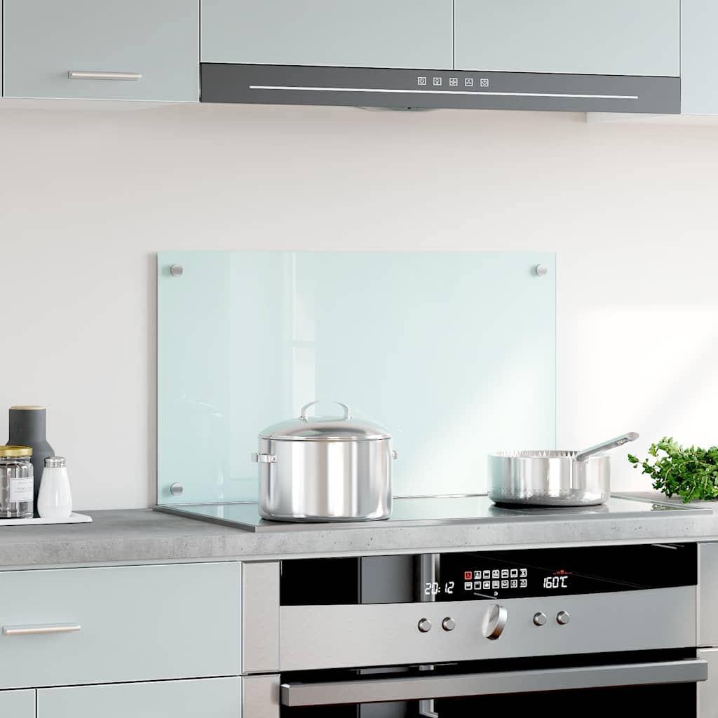 Spatschermen Keuken 70X40 Cm Gehard Glas Wit