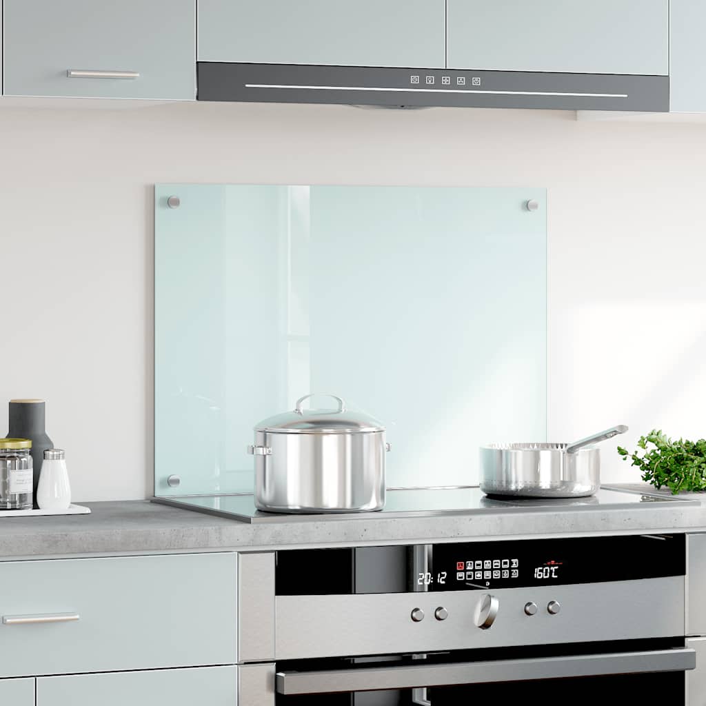 Spatschermen Keuken 70X40 Cm Gehard Glas Wit