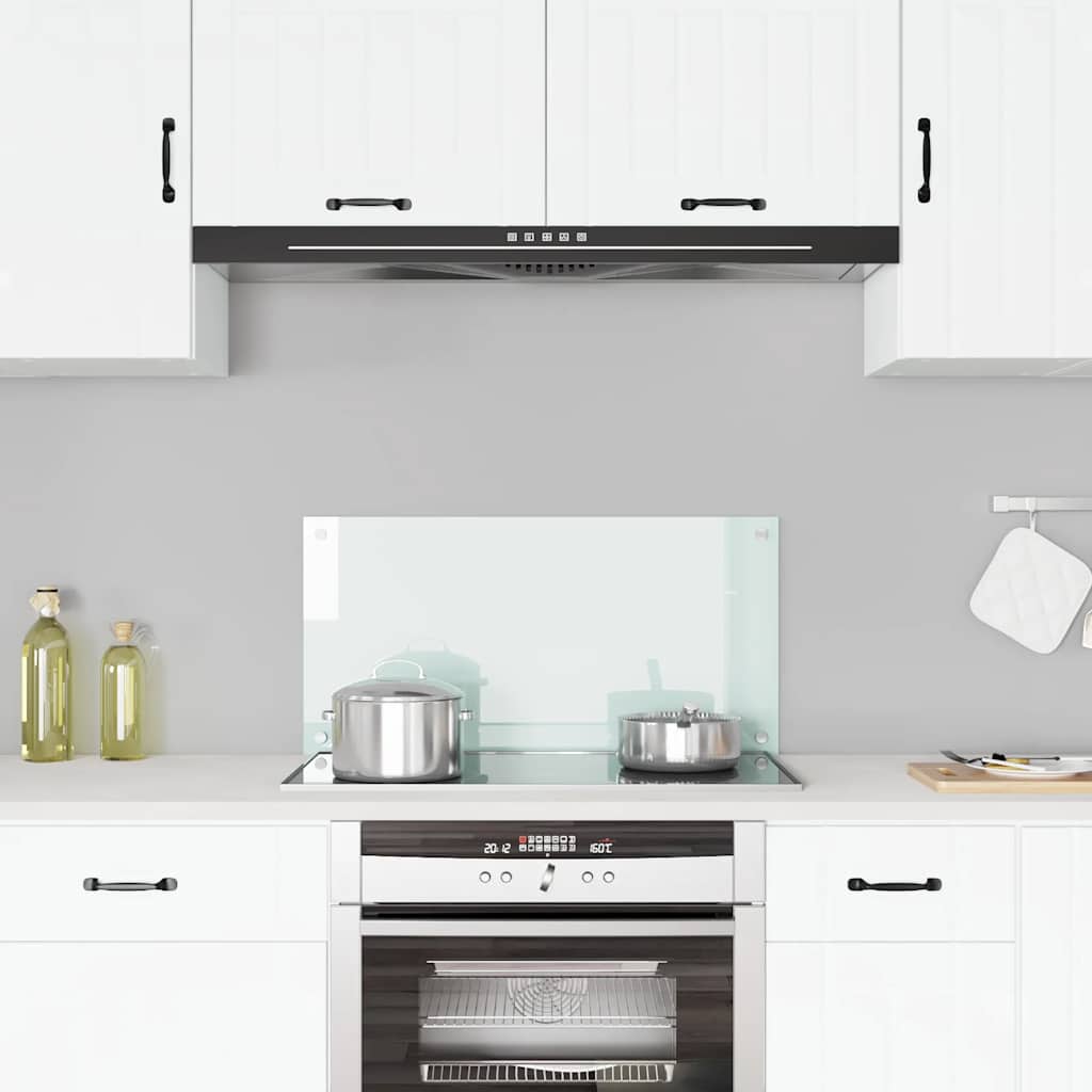 Spatschermen Keuken 70X40 Cm Gehard Glas Wit