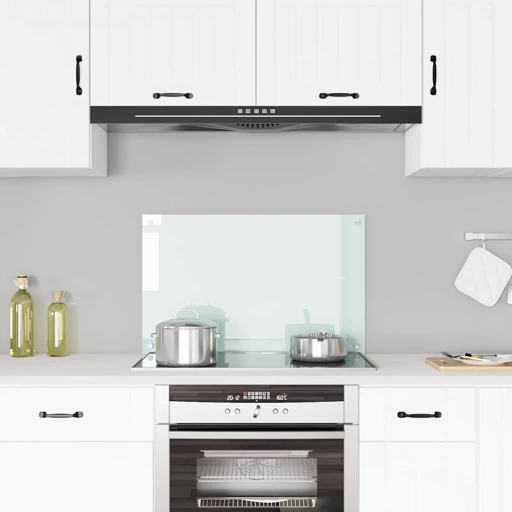 Spatschermen Keuken 70X40 Cm Gehard Glas Wit