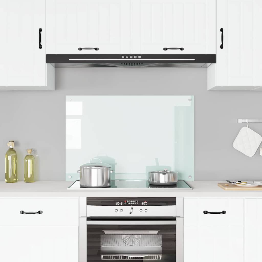 Spatschermen Keuken 70X40 Cm Gehard Glas Wit