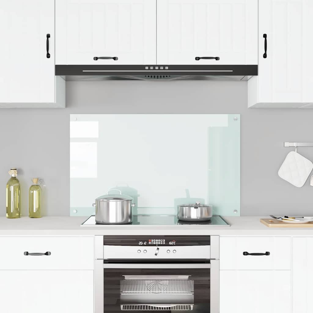 Spatschermen Keuken 70X40 Cm Gehard Glas Wit