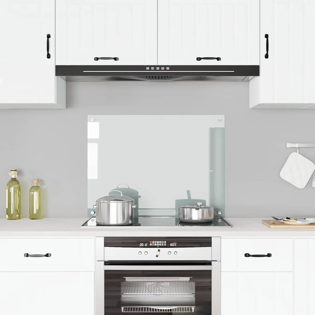 Spatschermen Keuken 70X40 Cm Gehard Glas Wit