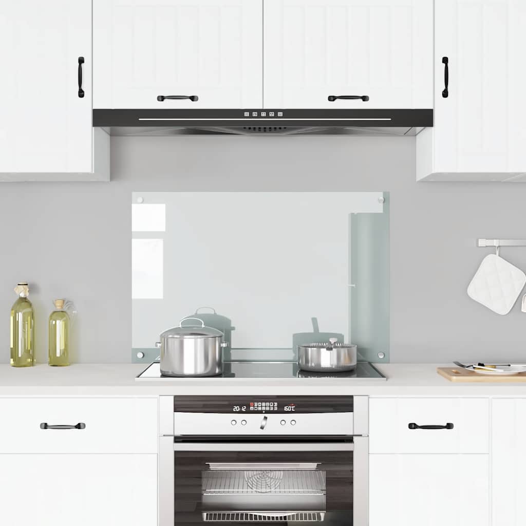 Spatschermen Keuken 70X40 Cm Gehard Glas Wit