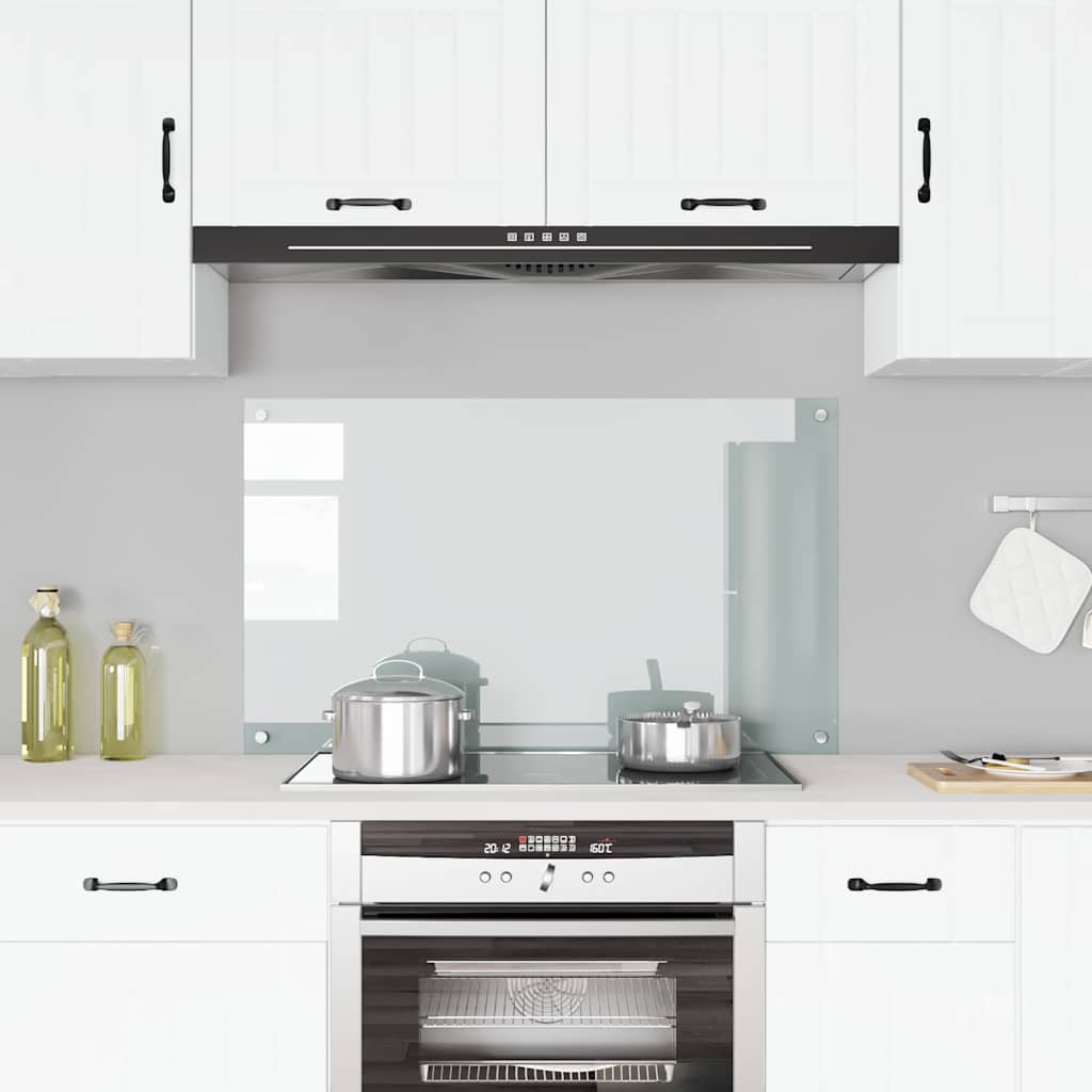Spatschermen Keuken 70X40 Cm Gehard Glas Wit