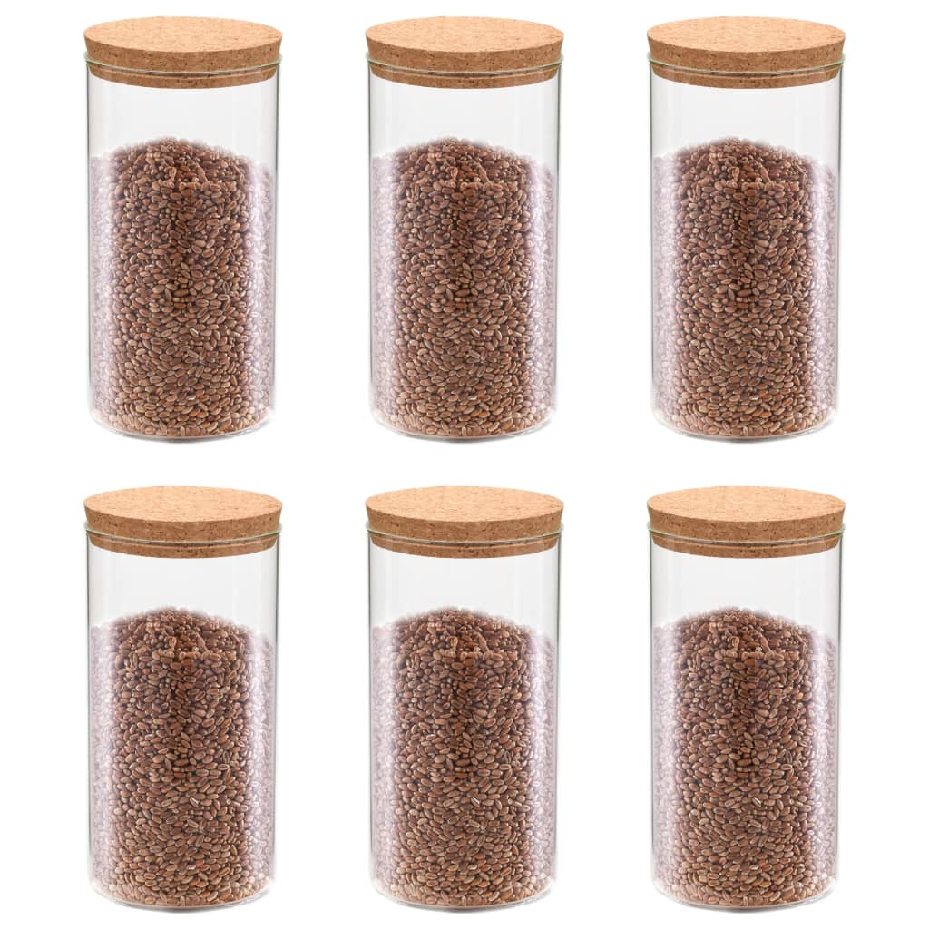 Opbergpotten Met Kurken Deksel 1400 Ml Glas