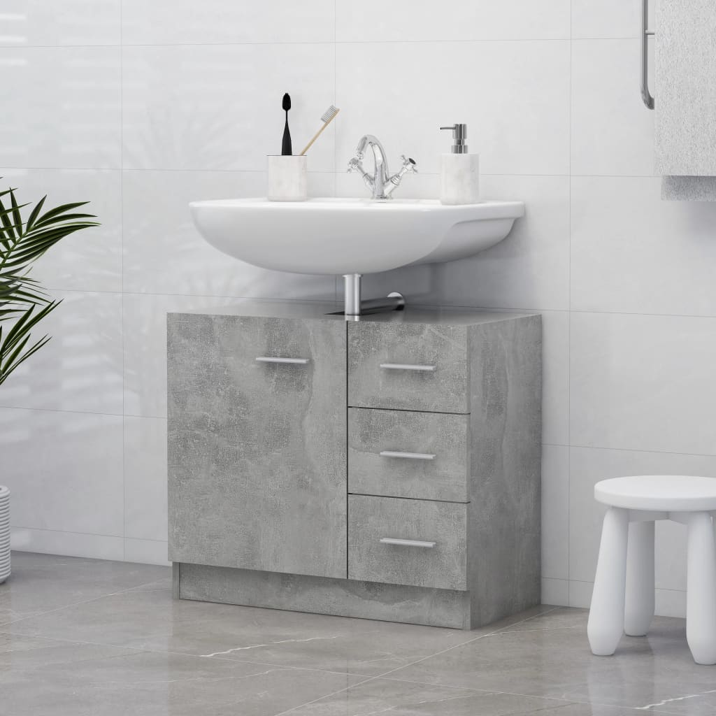 Wastafelkast 63X30X54 Cm Bewerkt Hout Kleurig