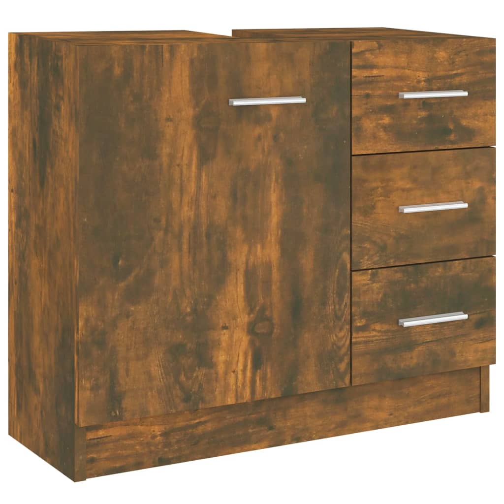 Wastafelkast 63X30X54 Cm Bewerkt Hout Kleurig