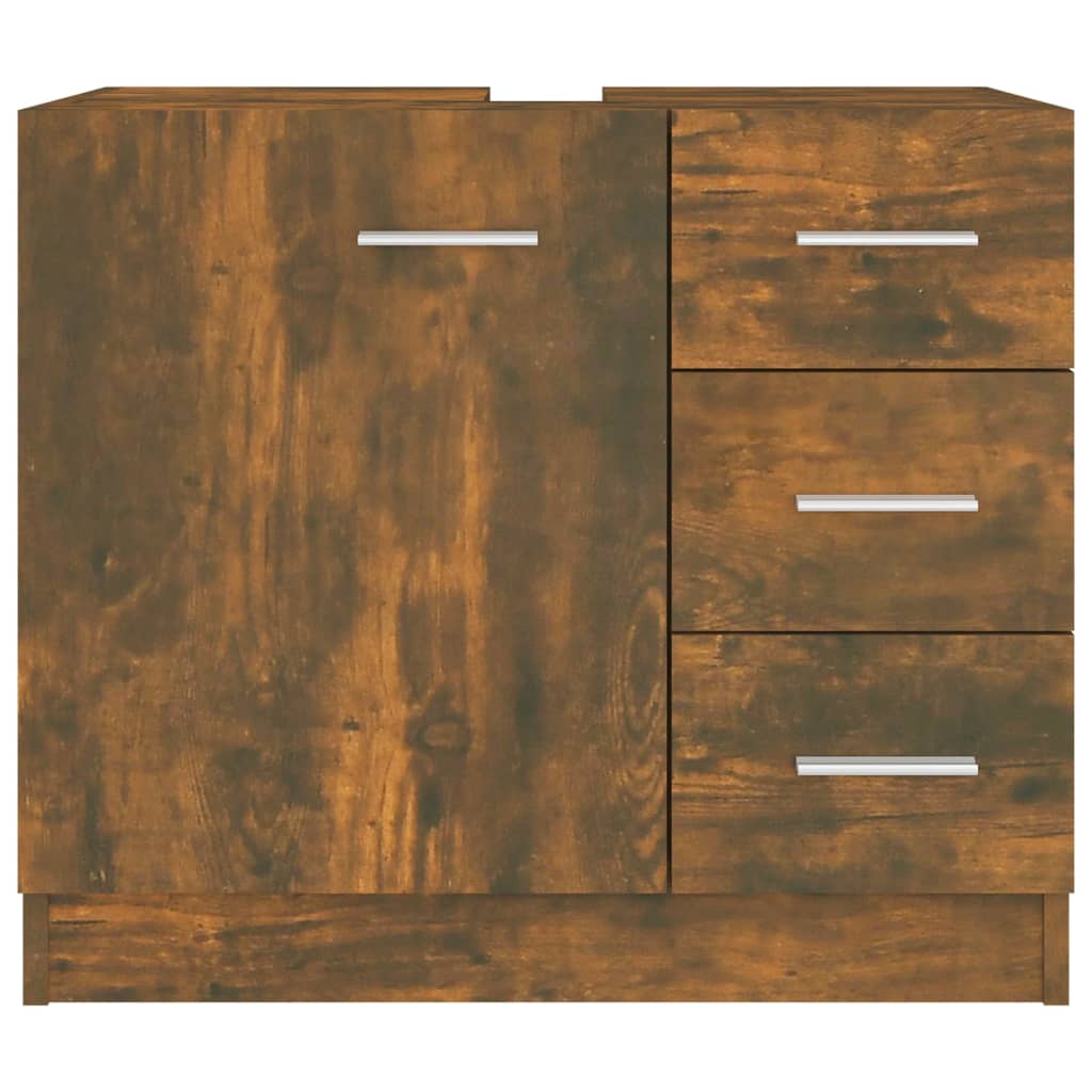 Wastafelkast 63X30X54 Cm Bewerkt Hout Kleurig