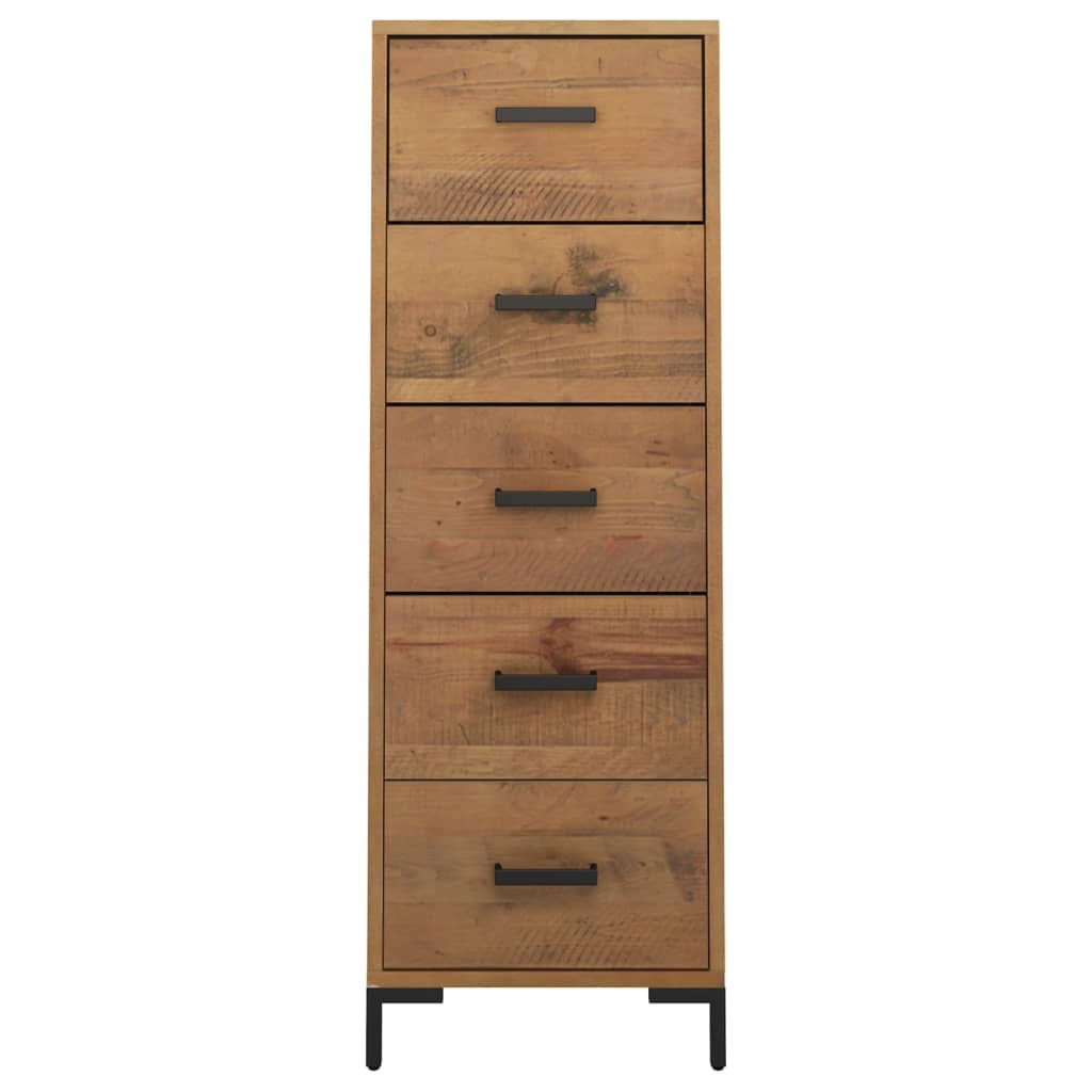 Ladekast 42X35X110 Cm Massief Grenenhout
