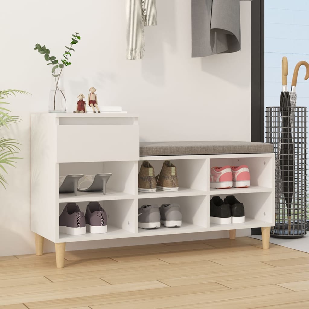 Schoenenkast 102 X 36 X 60 Cm Bewerkt Hout