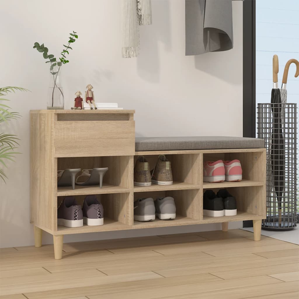 Schoenenkast 102 X 36 X 60 Cm Bewerkt Hout