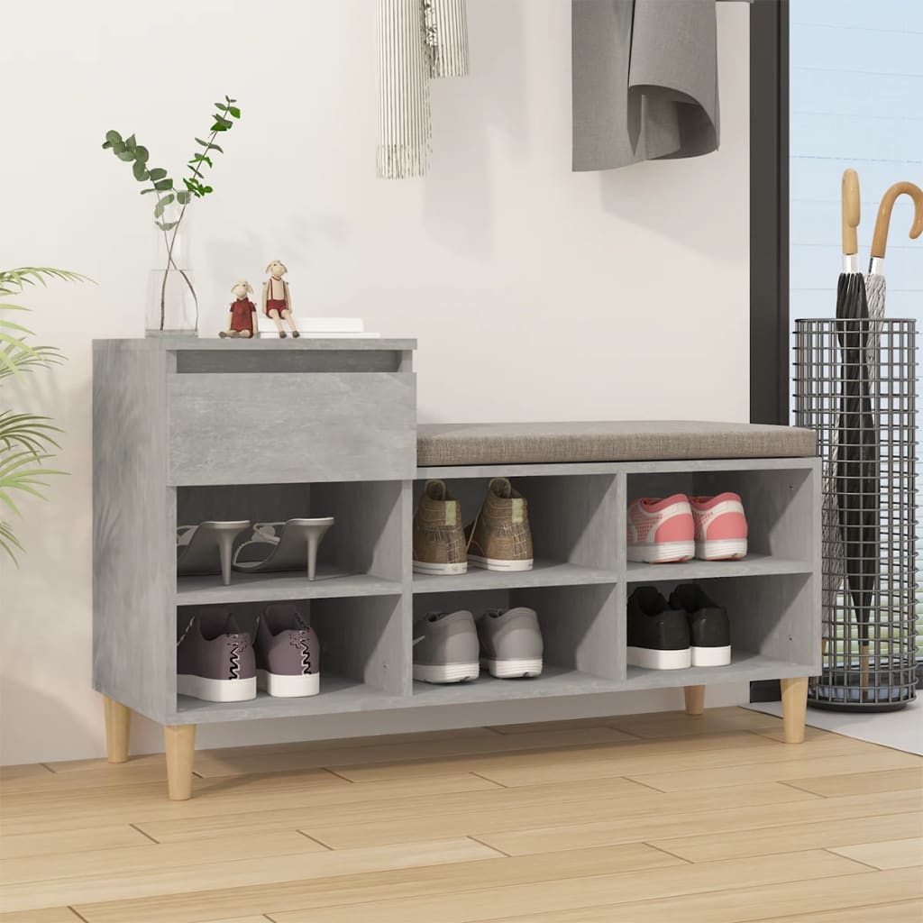 Schoenenkast 102 X 36 X 60 Cm Bewerkt Hout