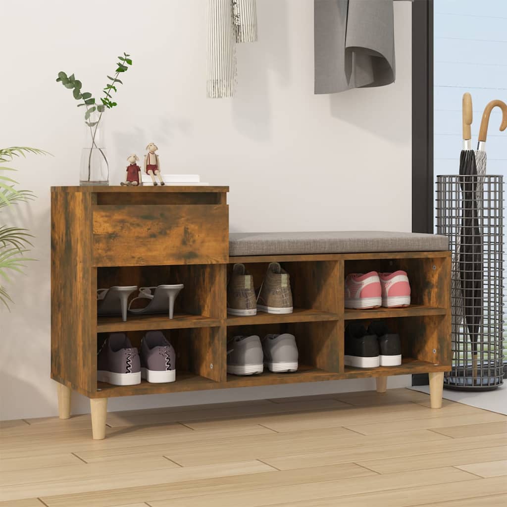 Schoenenkast 102 X 36 X 60 Cm Bewerkt Hout