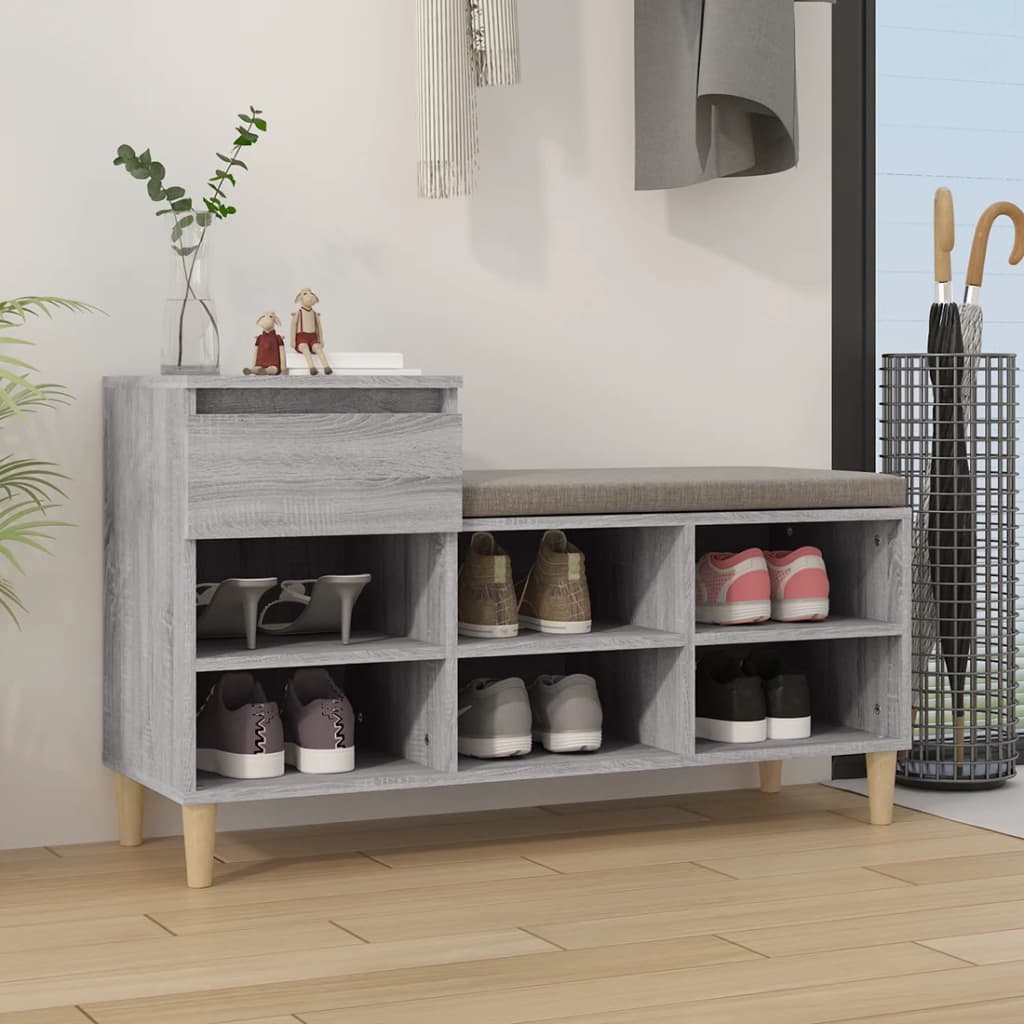 Schoenenkast 102 X 36 X 60 Cm Bewerkt Hout