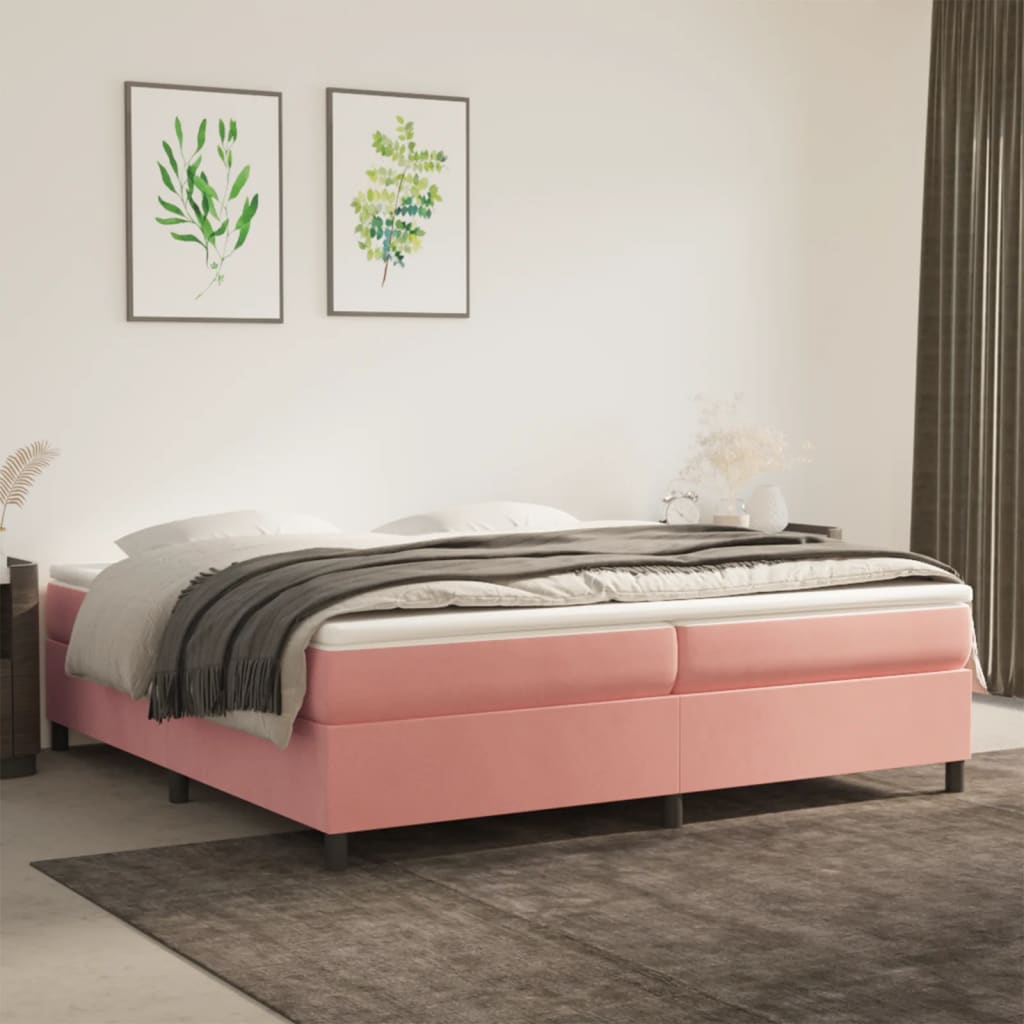 Boxspring Zonder Matras Fluweel