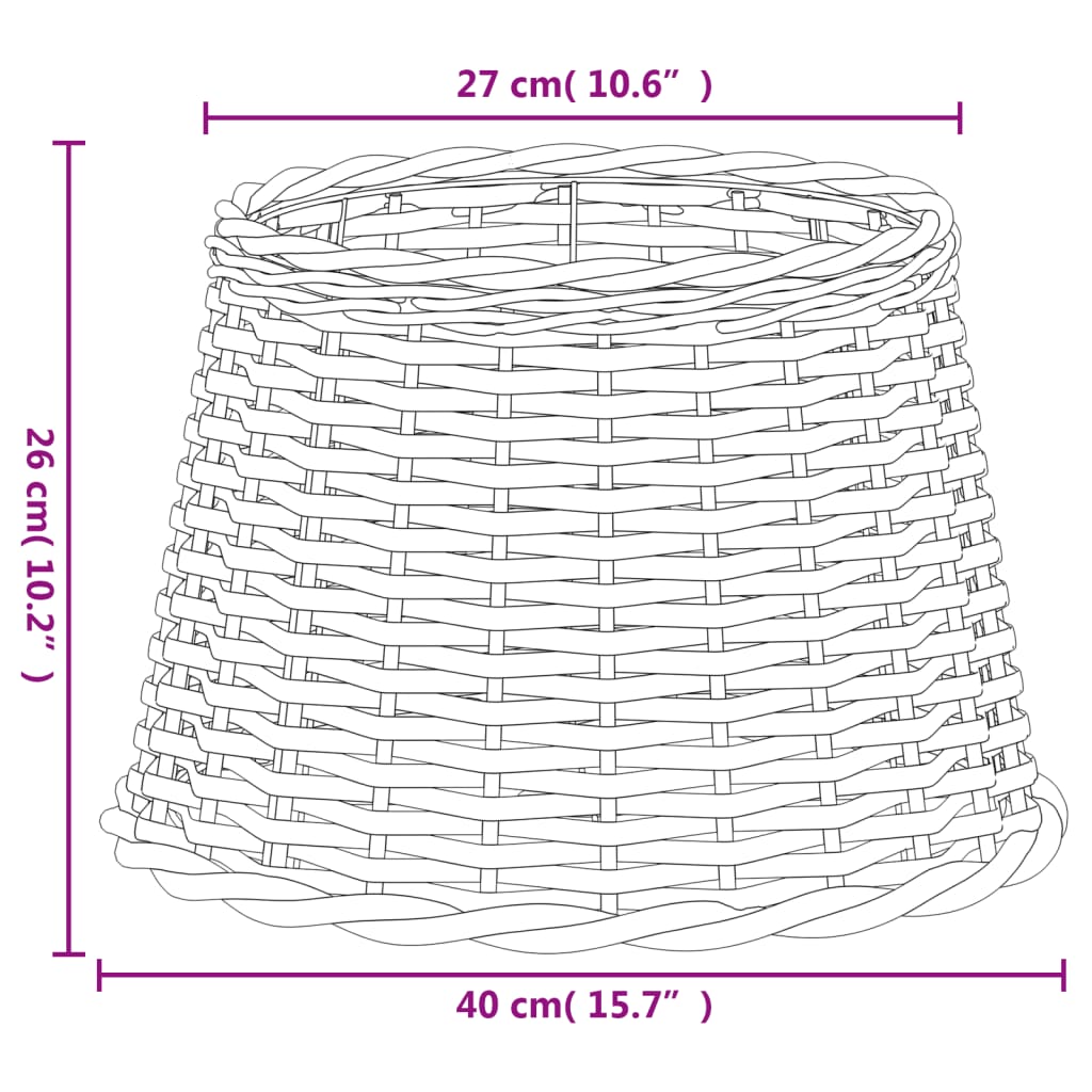 Lampenkap Ø40X26 Cm Wicker