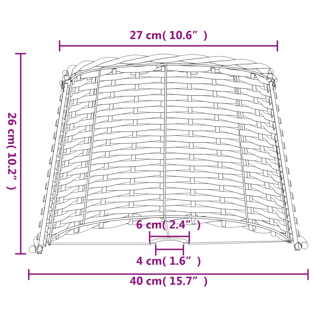 Lampenkap Ø40X26 Cm Wicker