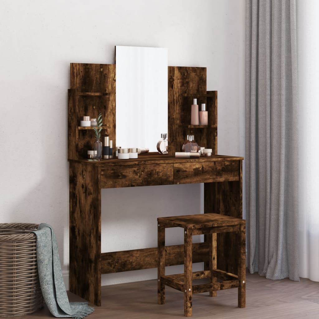 Kaptafel Met Spiegel 96X39X142 Cm
