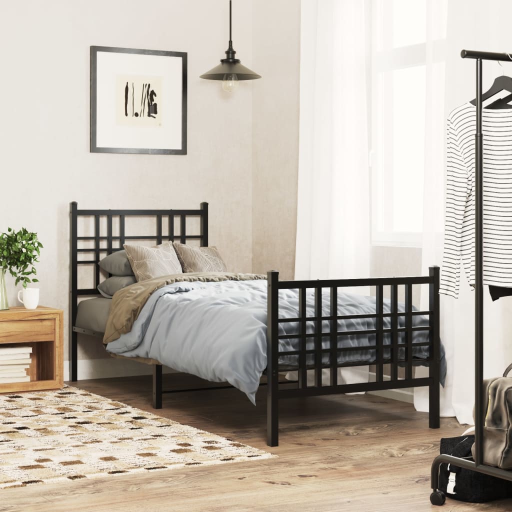 Bedframe Met Hoofd- En Voeteneinde Metaal