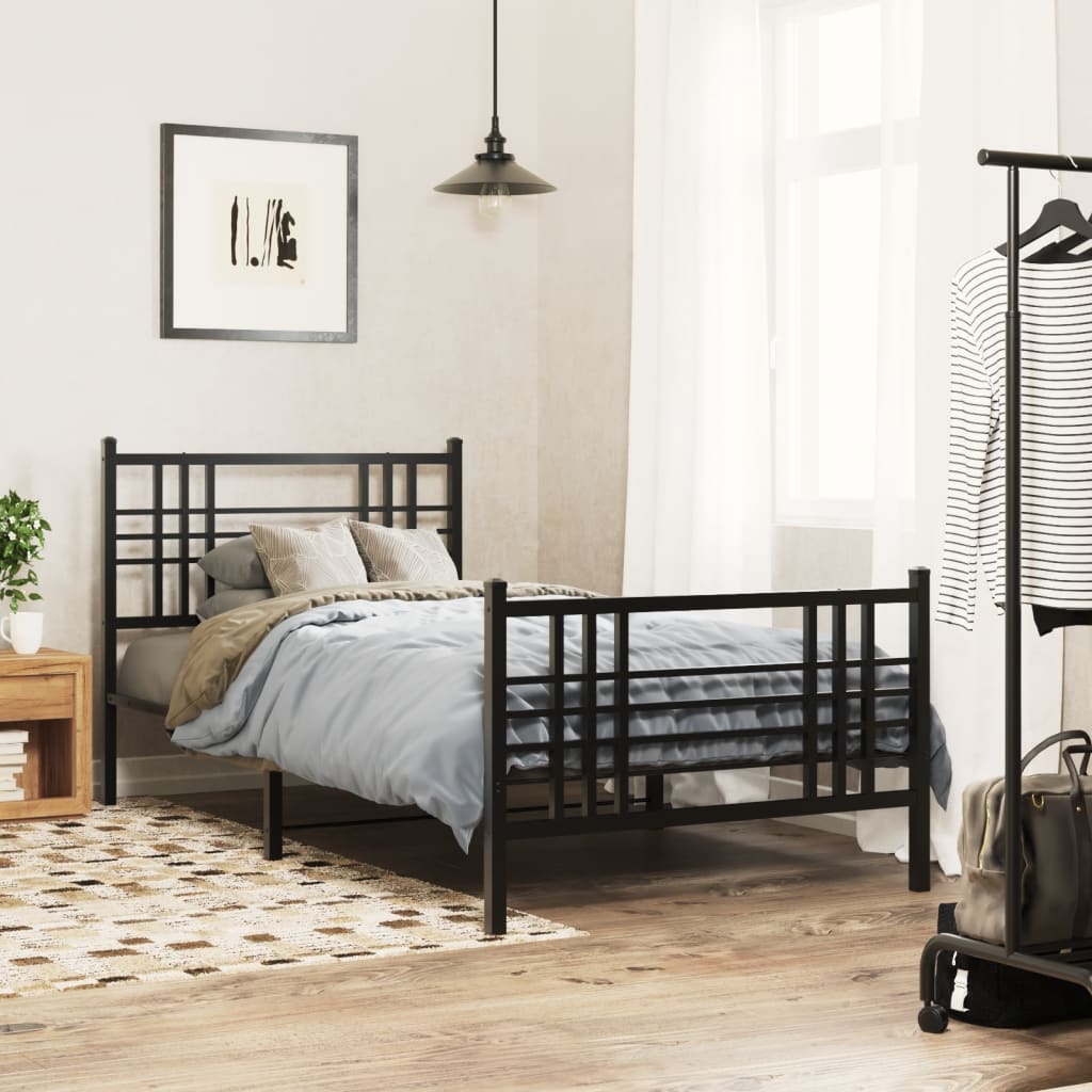 Bedframe Met Hoofd- En Voeteneinde Metaal