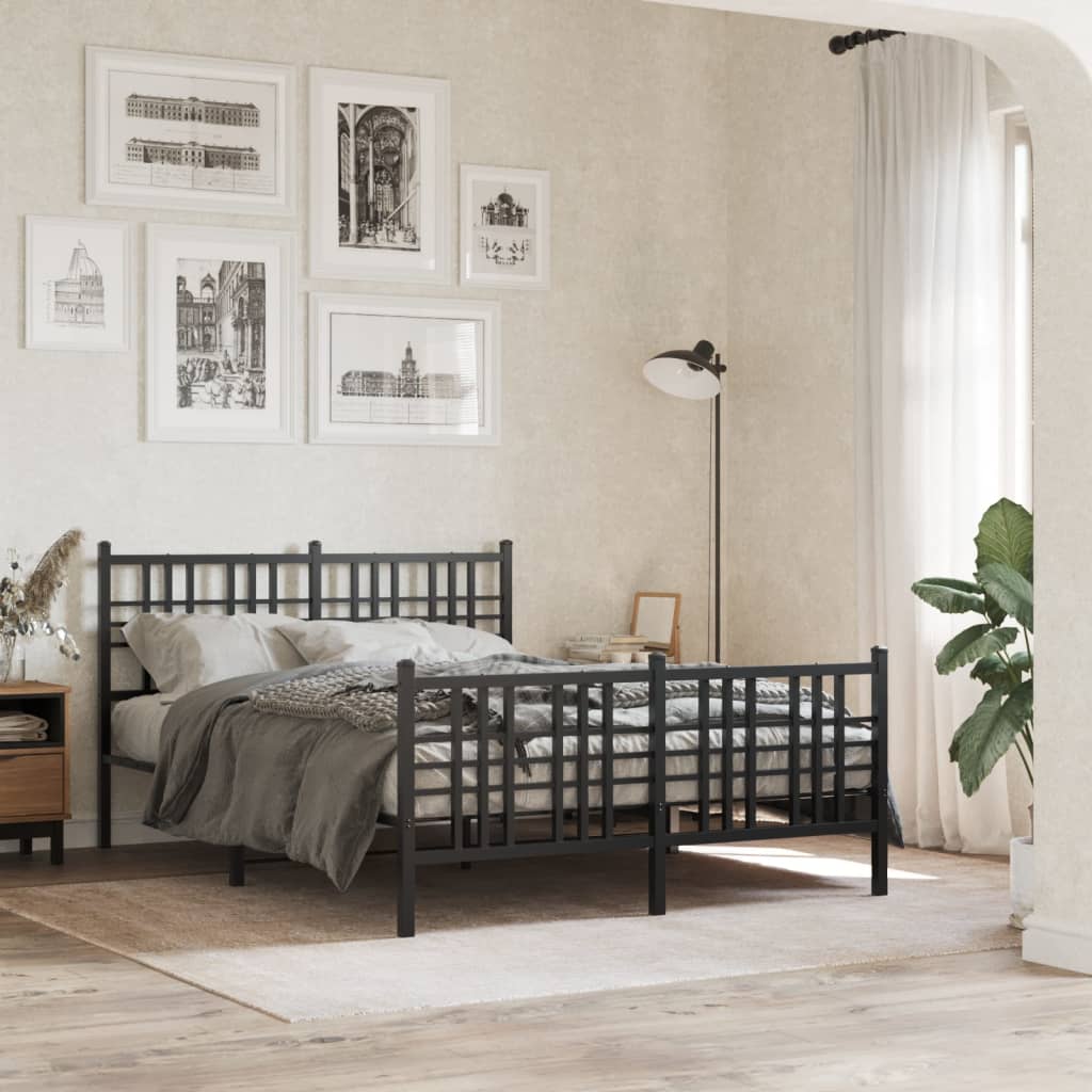 Bedframe Met Hoofd- En Voeteneinde Metaal