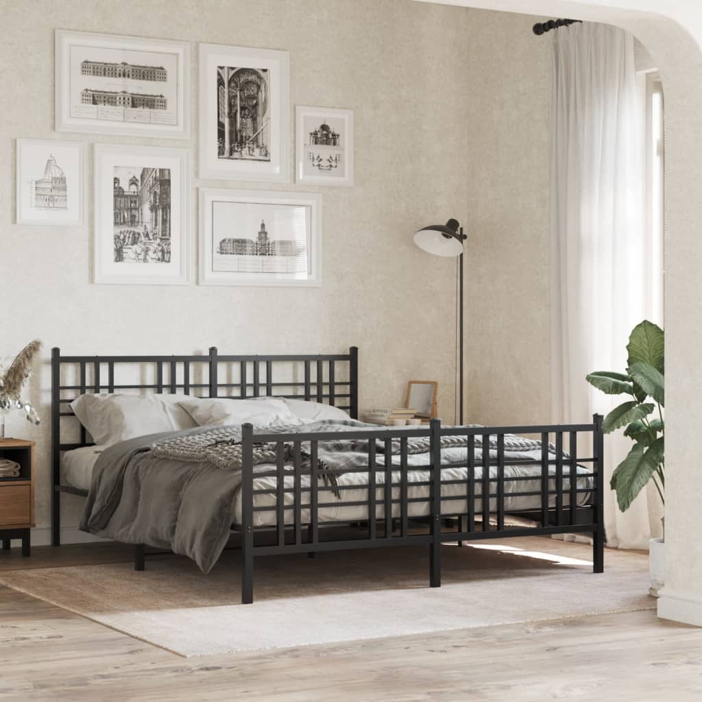 Bedframe Met Hoofd- En Voeteneinde Metaal