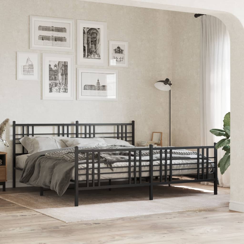 Bedframe Met Hoofd- En Voeteneinde Metaal