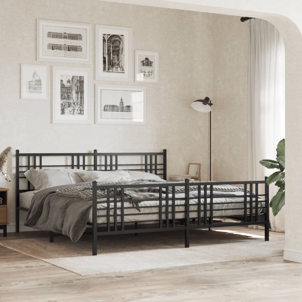 Bedframe Met Hoofd- En Voeteneinde Metaal