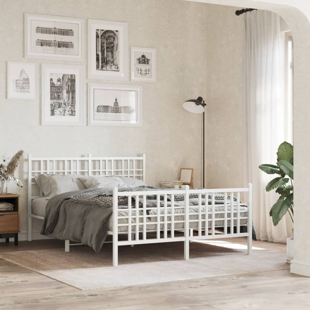 Bedframe Met Hoofd- En Voeteneinde Metaal
