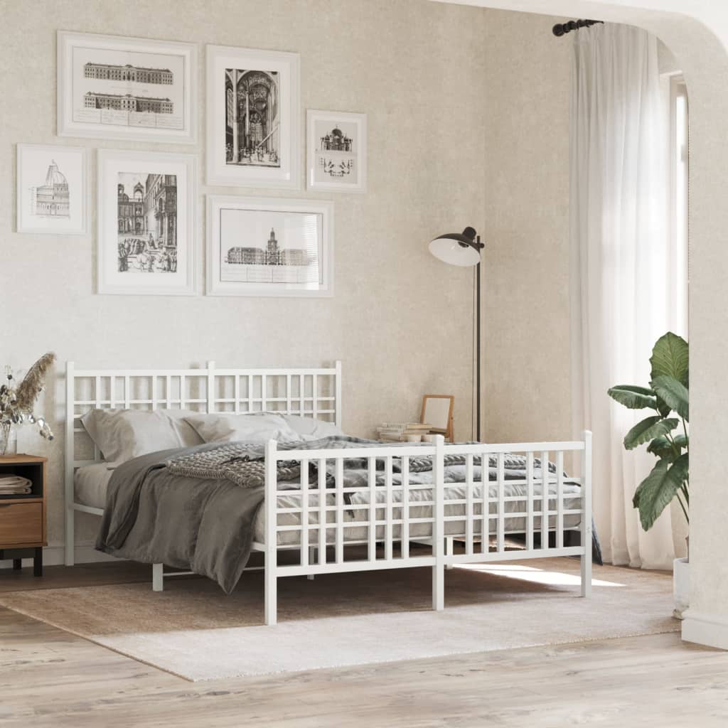 Bedframe Met Hoofd- En Voeteneinde Metaal