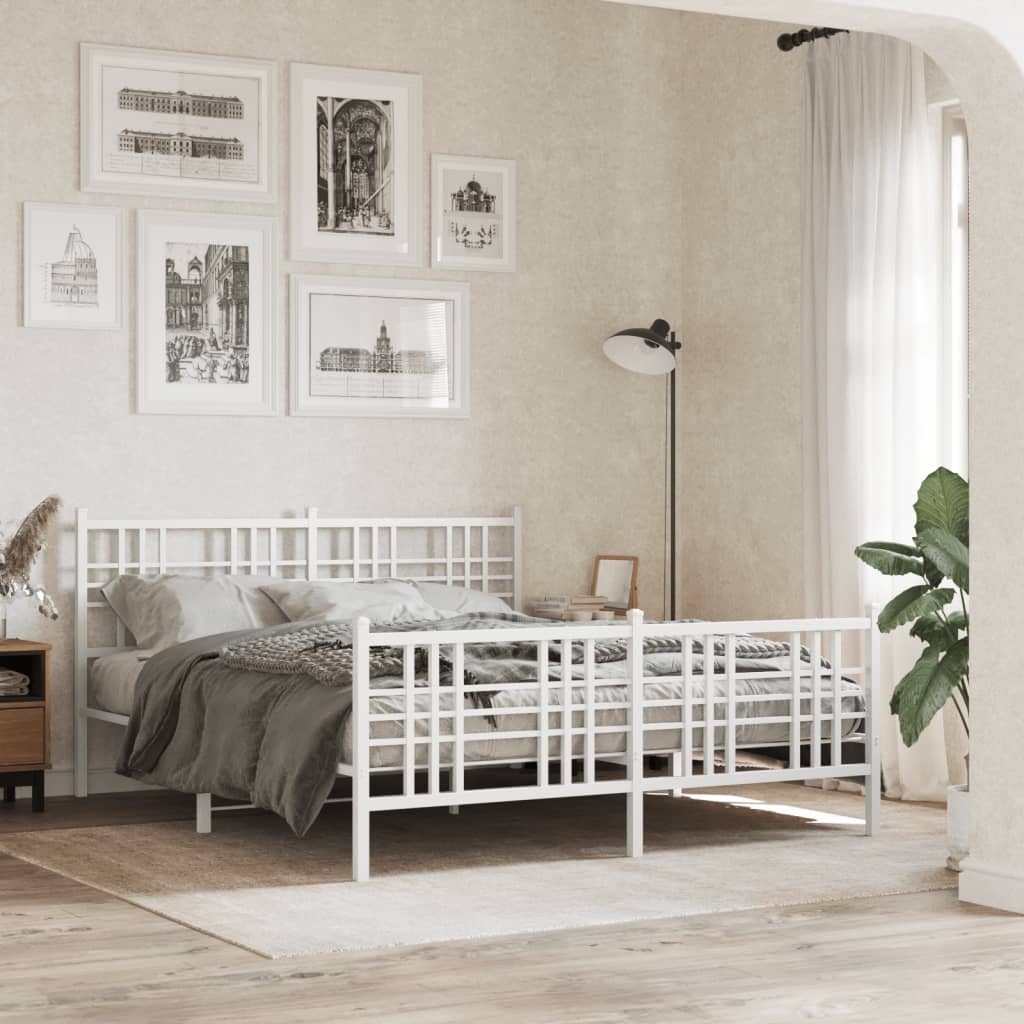 Bedframe Met Hoofd- En Voeteneinde Metaal