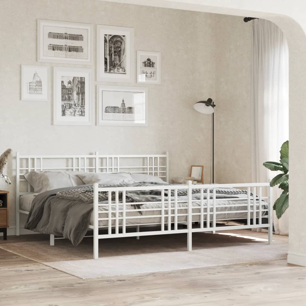 Bedframe Met Hoofd- En Voeteneinde Metaal