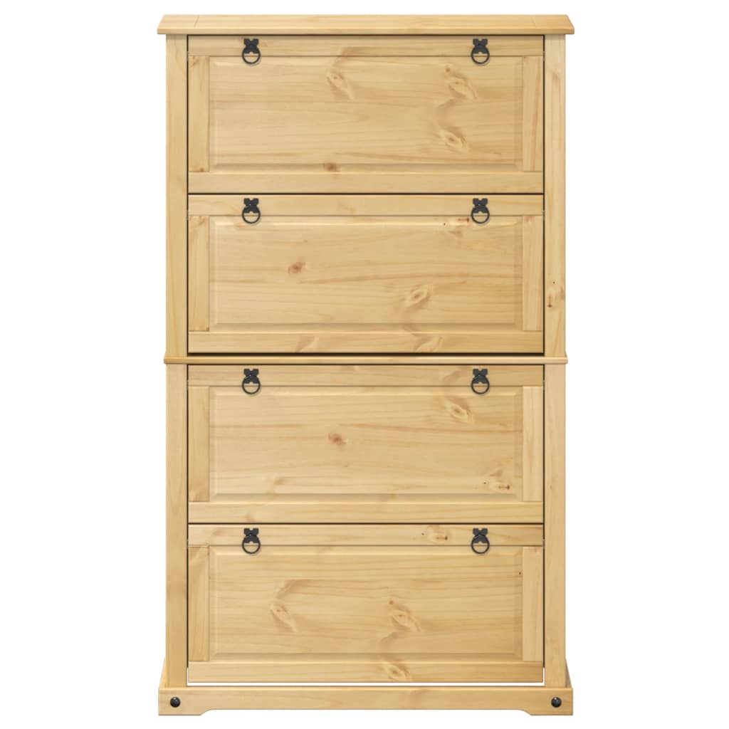 Schoenenkast Corona 99X32X163,5 Cm Massief Grenenhout