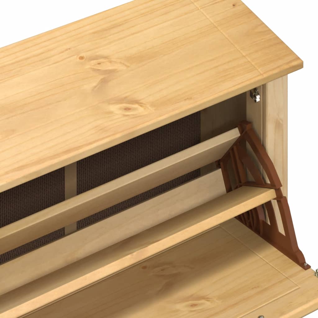 Schoenenkast Corona 99X32X163,5 Cm Massief Grenenhout