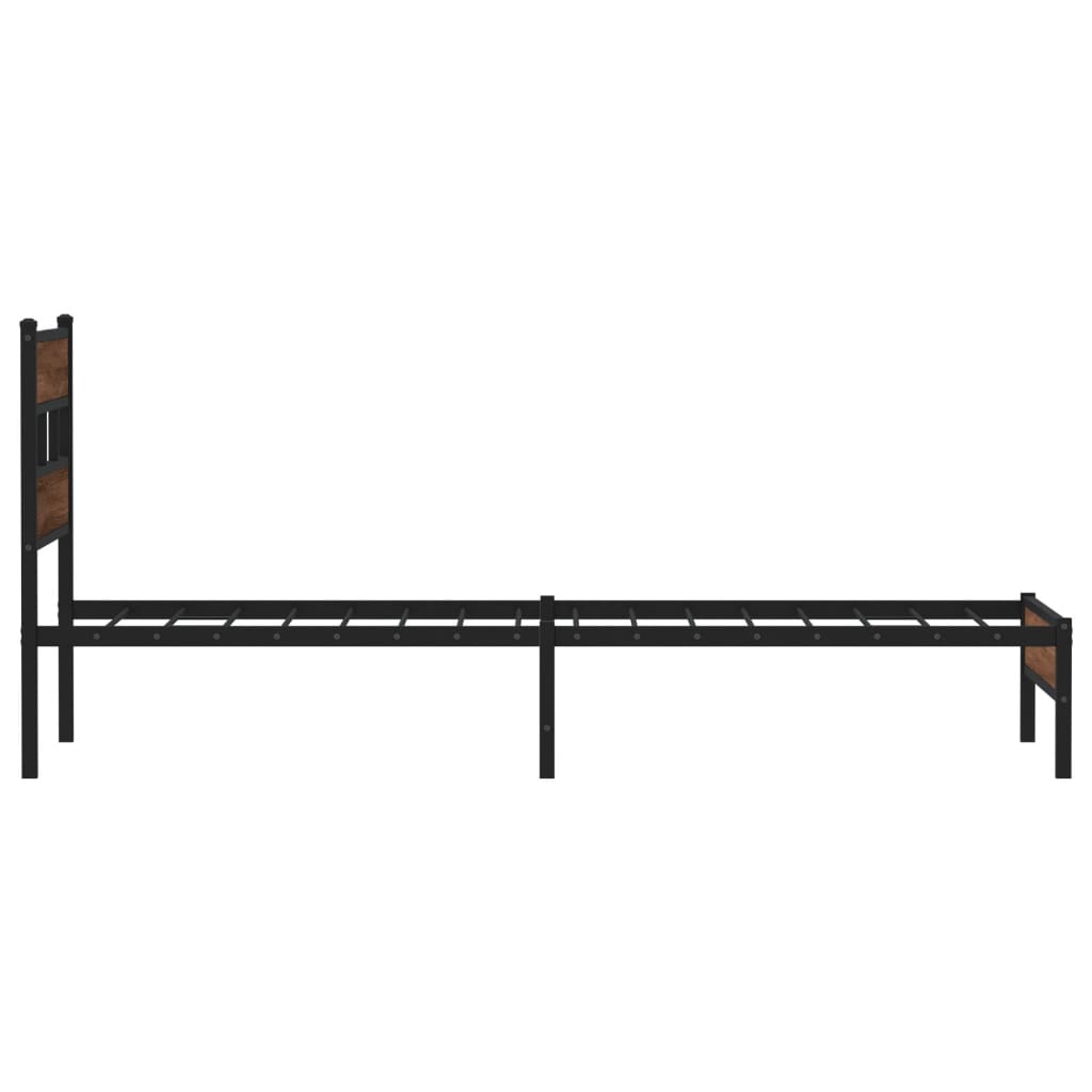 Bedframe Zonder Matras Bewerkt Hout
