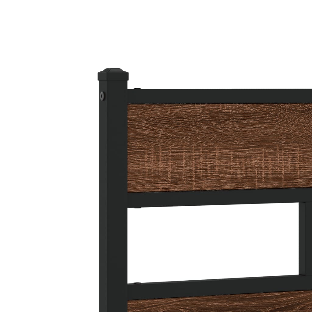 Bedframe Zonder Matras Bewerkt Hout