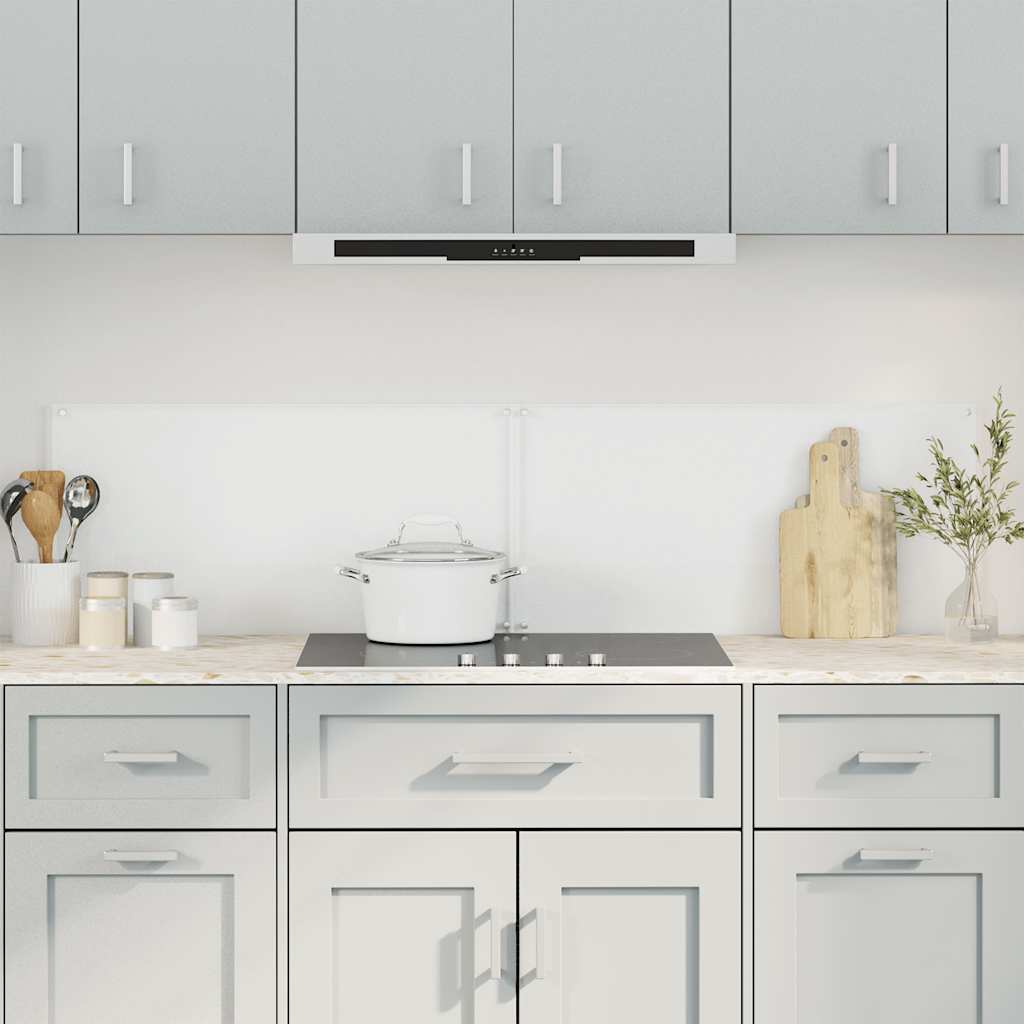 Spatschermen Keuken 70X40 Cm Gehard Glas Wit