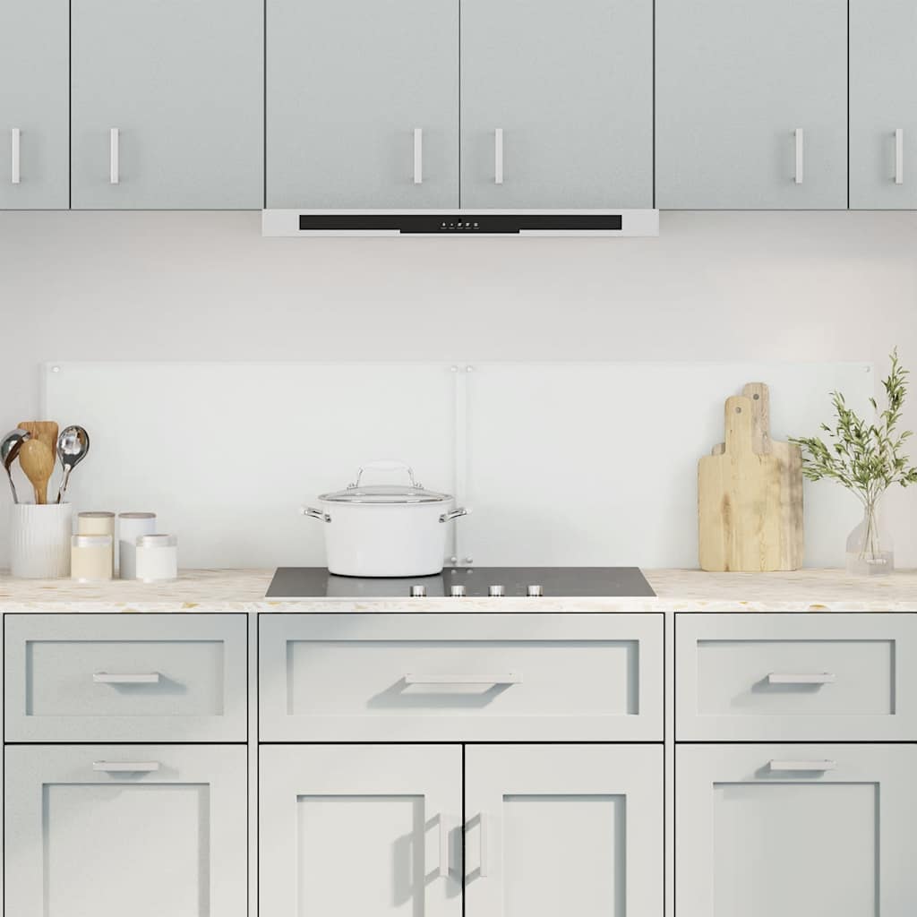 Spatschermen Keuken 70X40 Cm Gehard Glas Wit