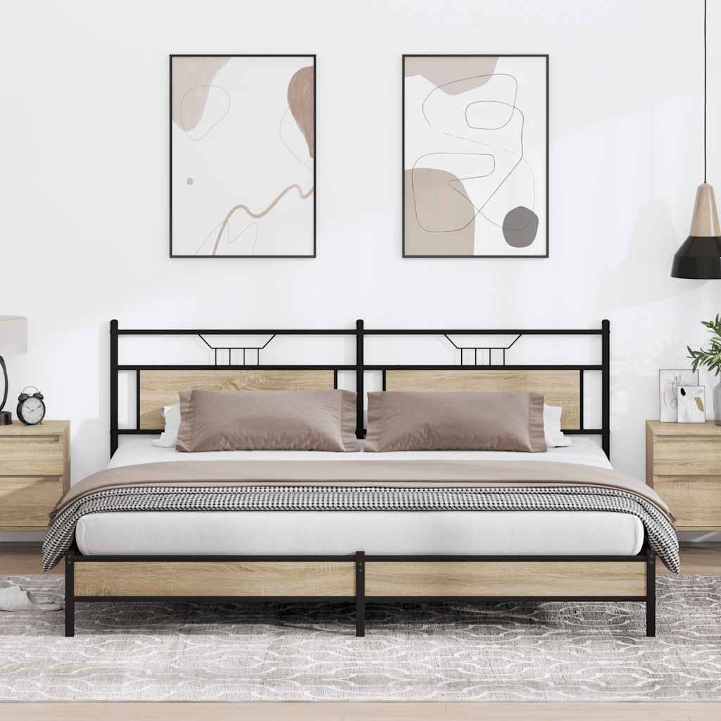 Bedframe Zonder Matras Hout Kleurig