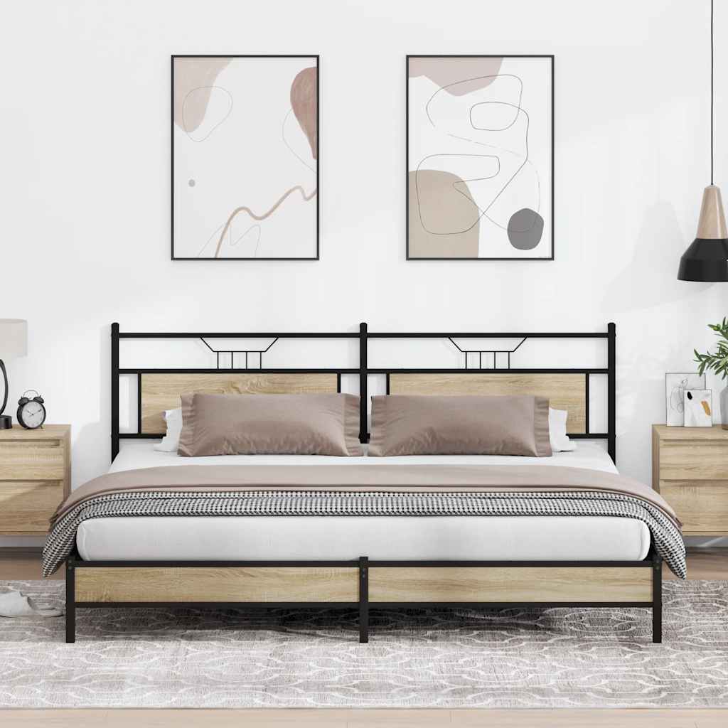 Bedframe Zonder Matras Hout Kleurig