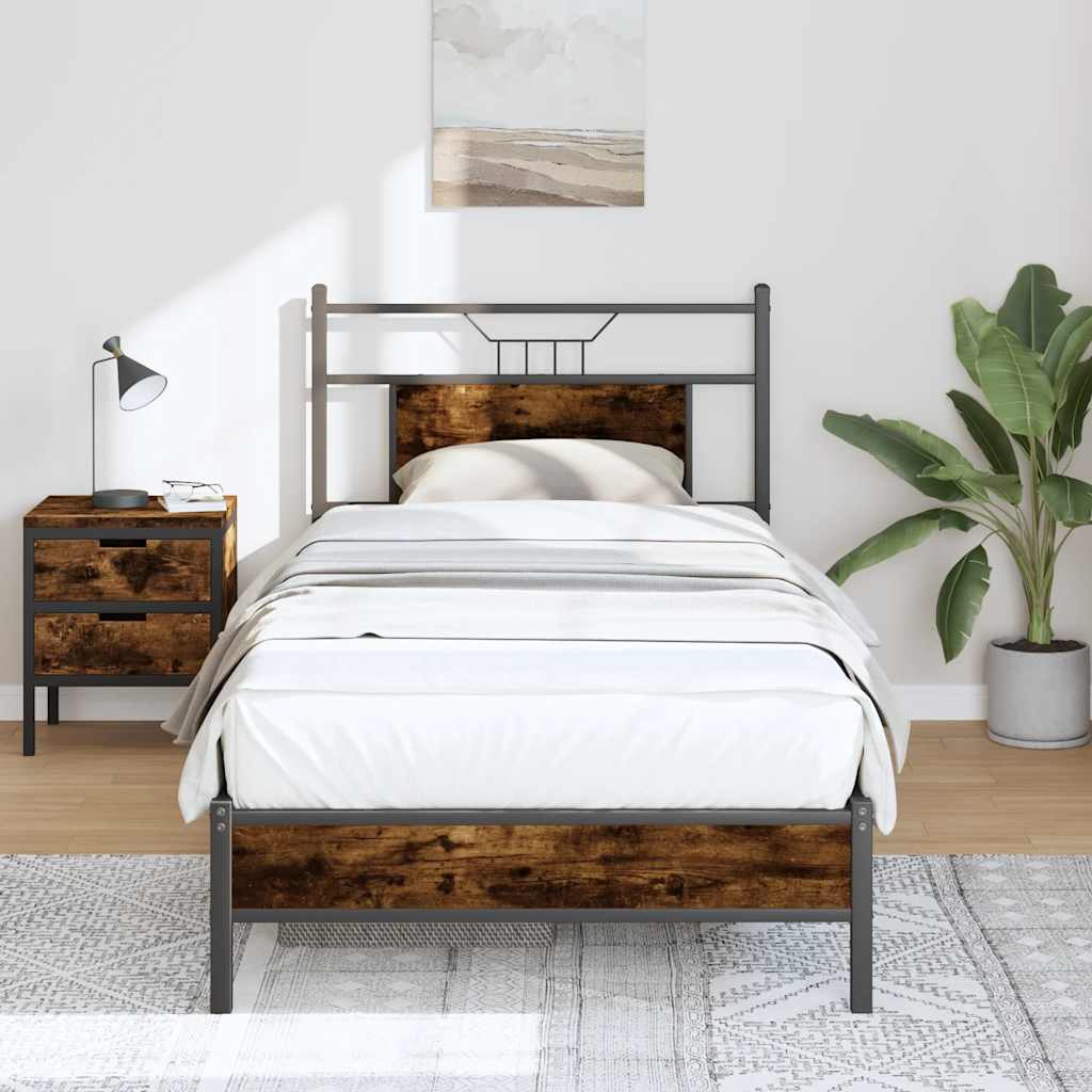 Bedframe Zonder Matras Hout Kleurig