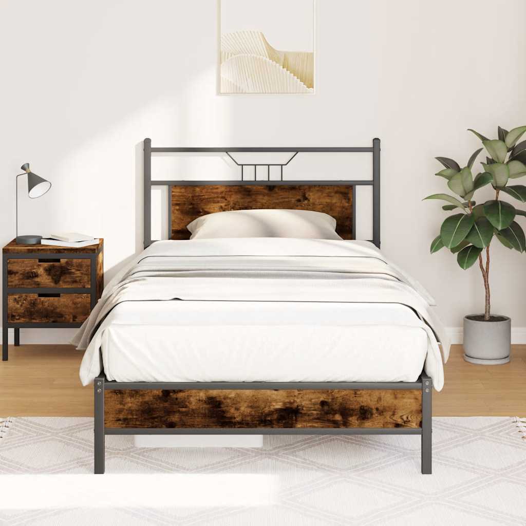 Bedframe Zonder Matras Hout Kleurig