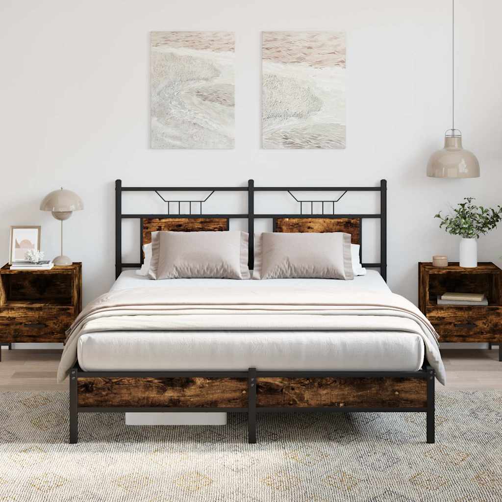 Bedframe Zonder Matras Hout Kleurig