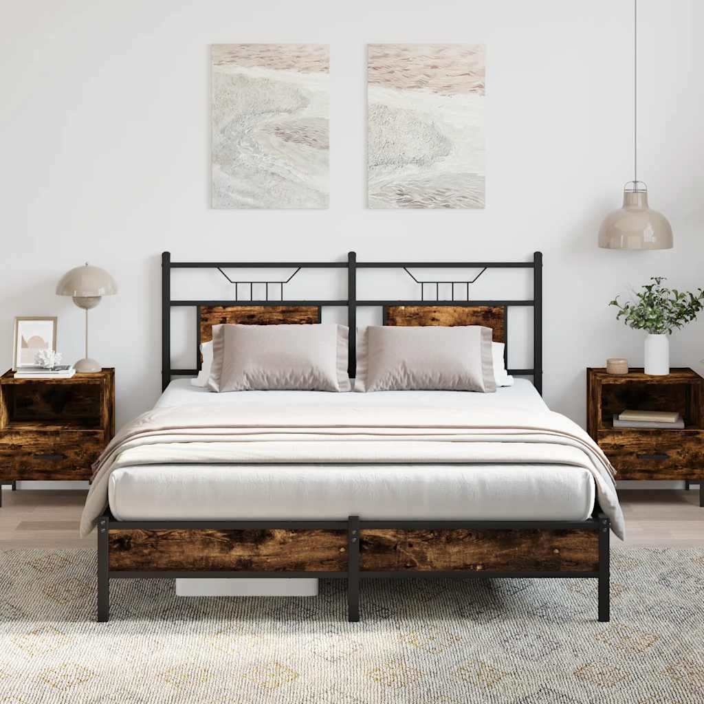 Bedframe Zonder Matras Hout Kleurig