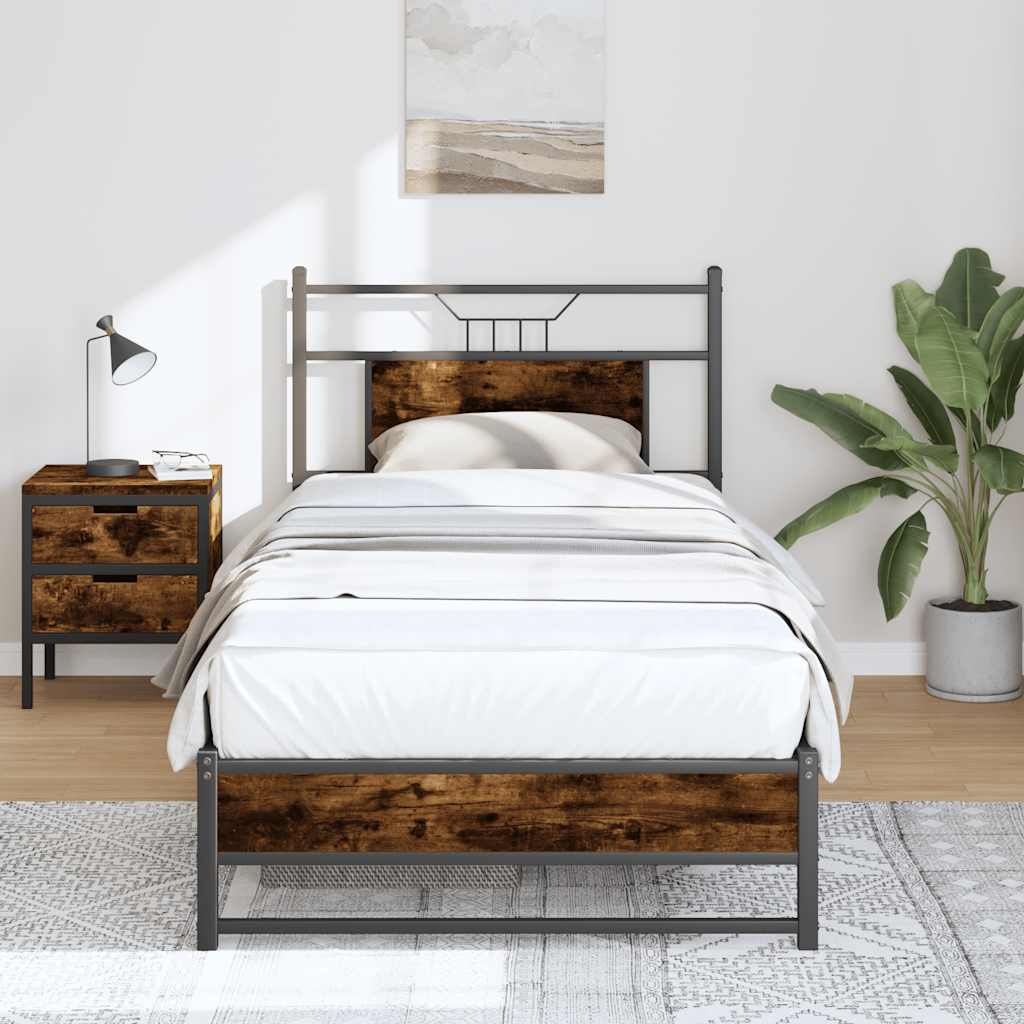 Bedframe Zonder Matras Hout Kleurig