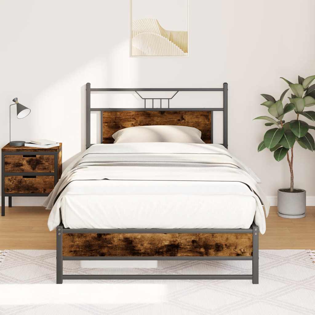 Bedframe Zonder Matras Hout Kleurig